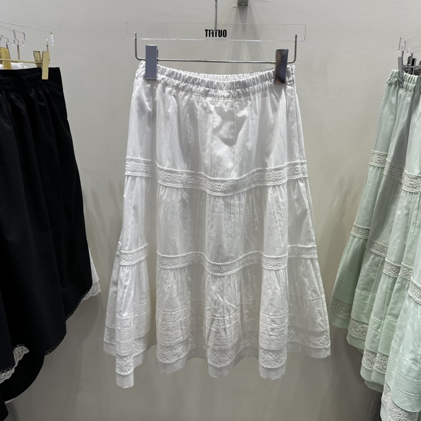 OUTFIT韓國代購女士新款時尚熱賣休閑人氣真品25春夏長裙褶皺OUTFIT長裙