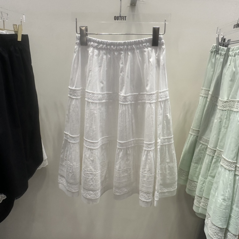 OUTFIT韓國代購女士新款時尚熱賣休閑人氣真品25春夏長裙褶皺OUTFIT長裙圖色1