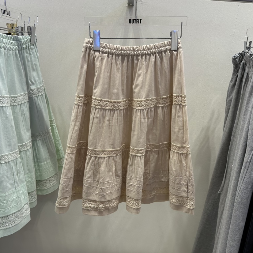 OUTFIT韓國代購女士新款時尚熱賣休閑人氣真品25春夏長裙褶皺OUTFIT長裙圖色3