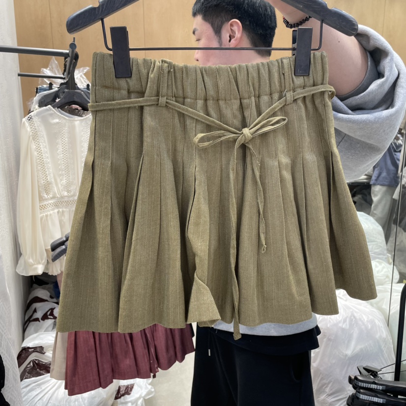 TRIPLE SEVEN東大門直郵女裝新款職業真品25春夏裙褲含腰繩TRIPLE SEVEN裙褲圖色1