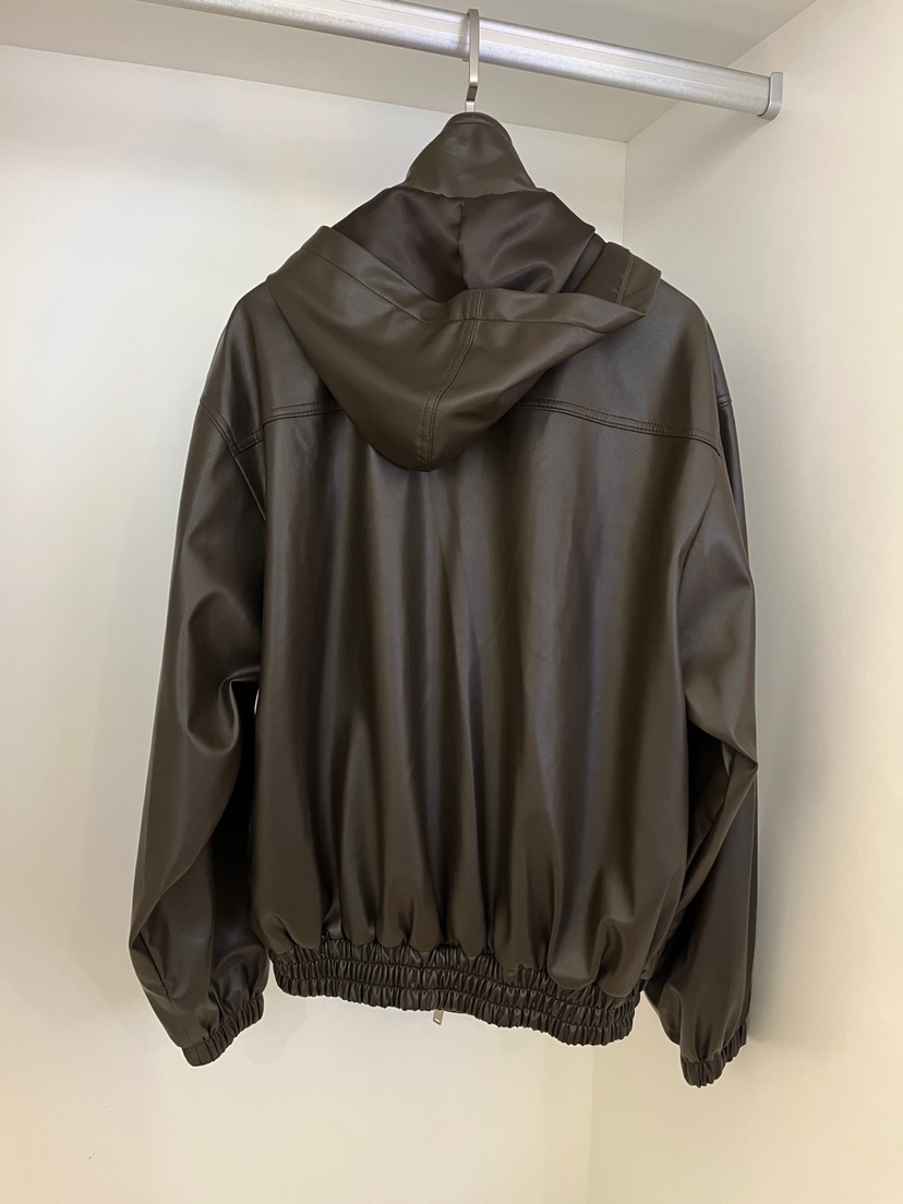 NORMAL東大門直郵女士新款時尚職業25春夏真品夾克皮革兜帽NORMAL夾克