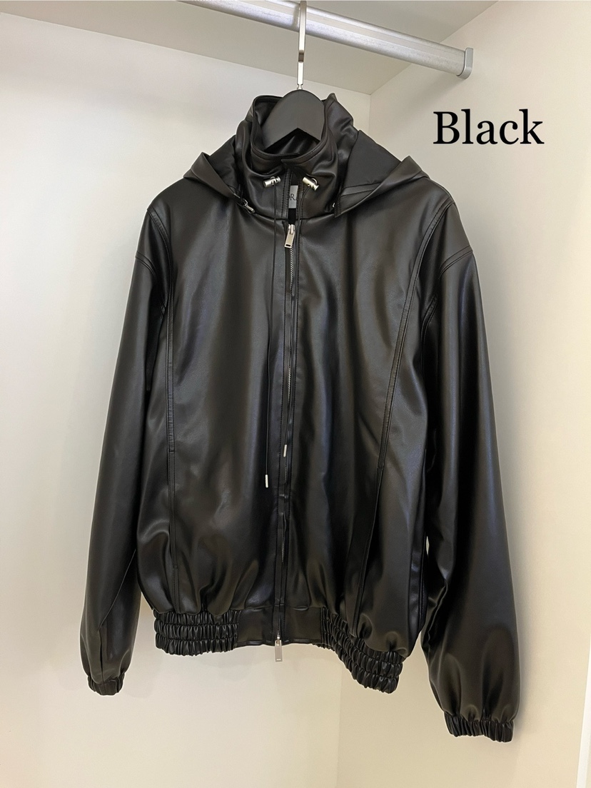 NORMAL東大門直郵女士新款時尚職業25春夏真品夾克皮革兜帽NORMAL夾克圖色1