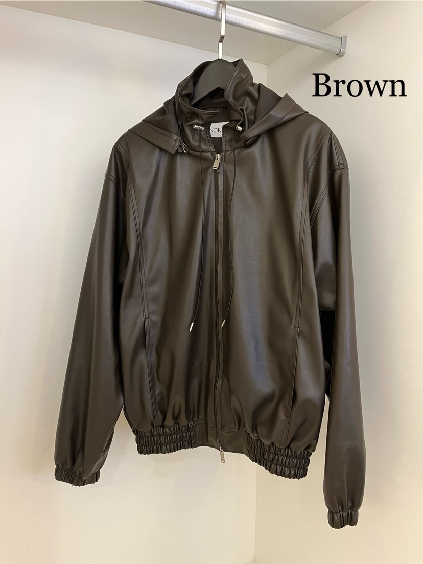 NORMAL東大門直郵女士新款時尚職業25春夏真品夾克皮革兜帽NORMAL夾克圖色2
