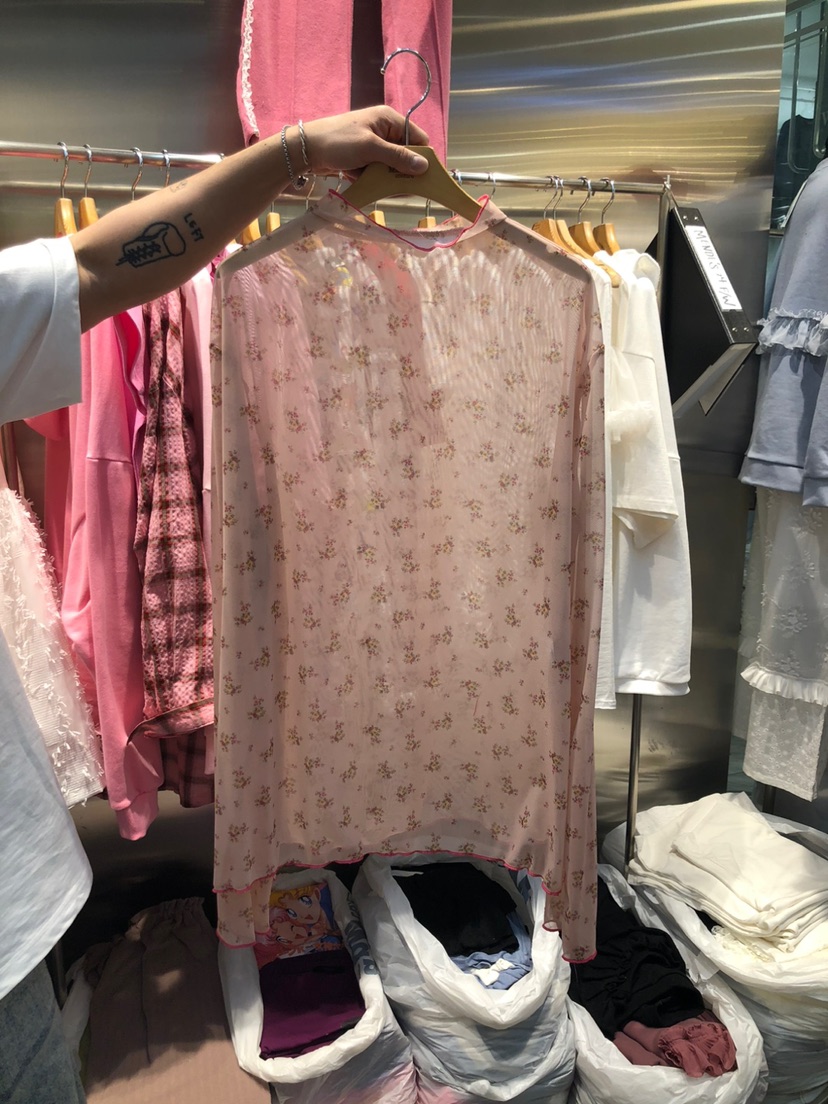 MENDL S韓國直郵女士新款時尚熱賣25春夏職業休閑人氣長袖T恤MENDL S長袖T恤圖色2