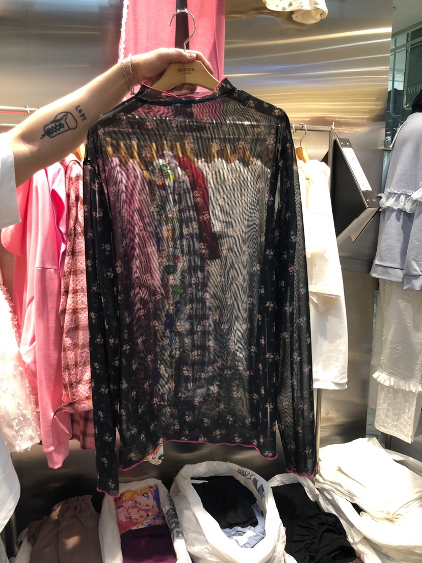 MENDL S韓國直郵女士新款時尚熱賣25春夏職業休閑人氣長袖T恤MENDL S長袖T恤圖色3
