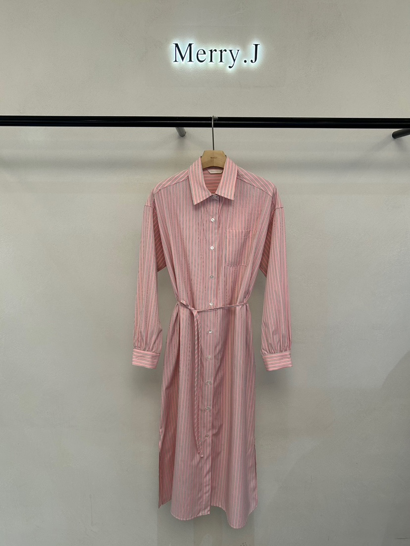 MERRY-J東大門實拍女士新品時尚職業真品推薦連衣裙含腰繩MERRY-J連衣裙圖色1