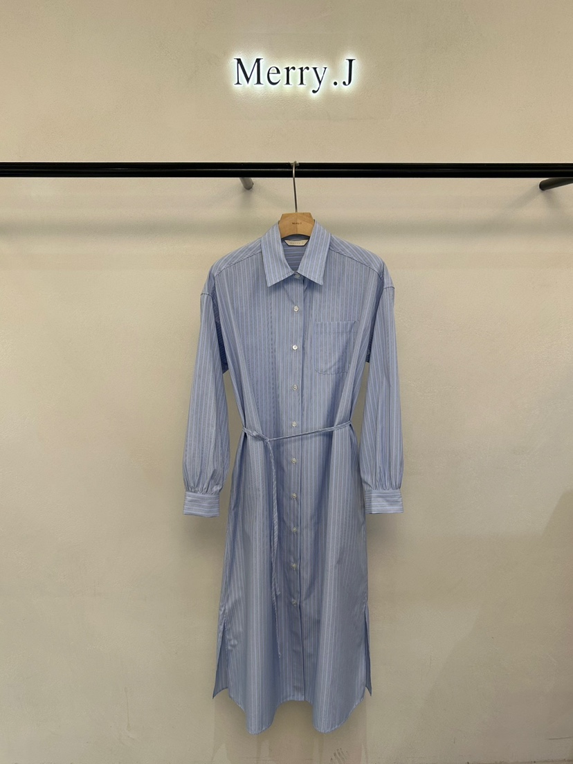 MERRY-J東大門實拍女士新品時尚職業真品推薦連衣裙含腰繩MERRY-J連衣裙圖色2