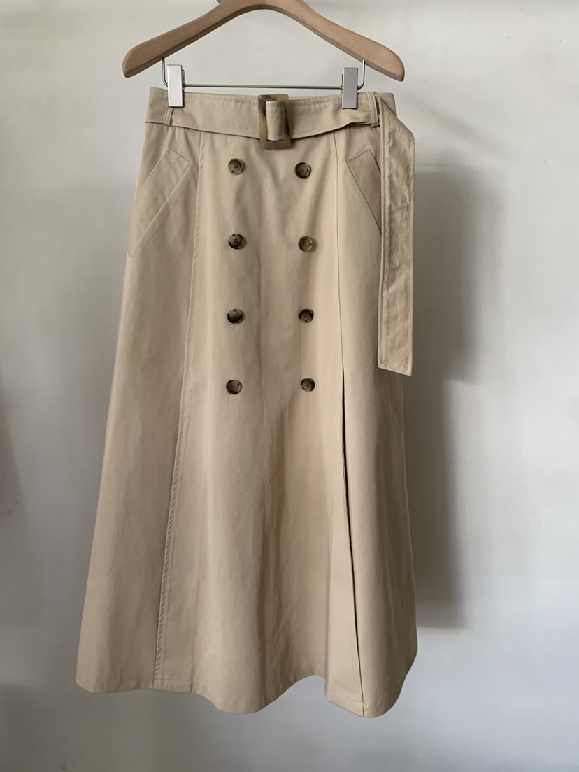 MUSHROOM-A東大門代購女裝新品真品休閑25春夏推薦長裙含腰帶MUSHROOM長裙圖色1