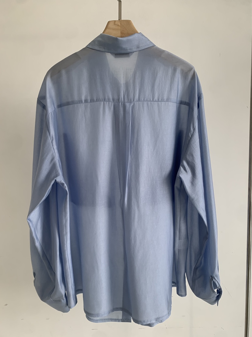 MUSHROOM-A東大門代購女裝新款人氣熱賣襯衫蕾絲衫口袋天絲MUSHROOM襯衫/蕾絲衫