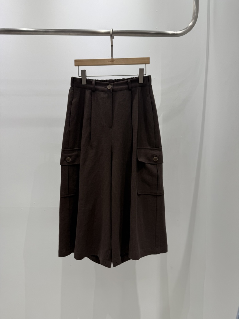 DAISY韓國代購女士新品真品25春夏職業時尚休閑熱賣短褲亞麻DAISY短褲圖色2
