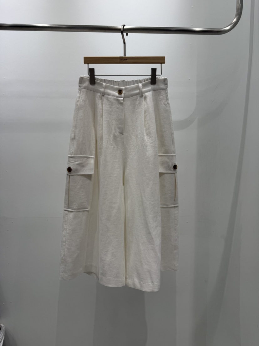 DAISY韓國代購女士新品真品25春夏職業時尚休閑熱賣短褲亞麻DAISY短褲圖色4