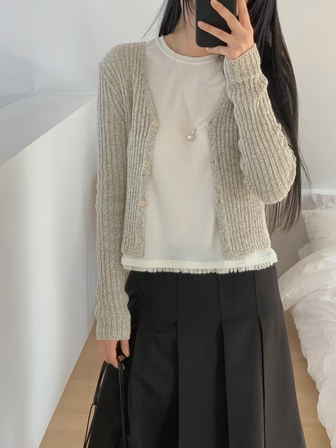 ATTENTION-어텐션-T韓國直郵女裝新品休閑職業25春夏長袖T恤NUMBERING/ATTENTION長袖T恤