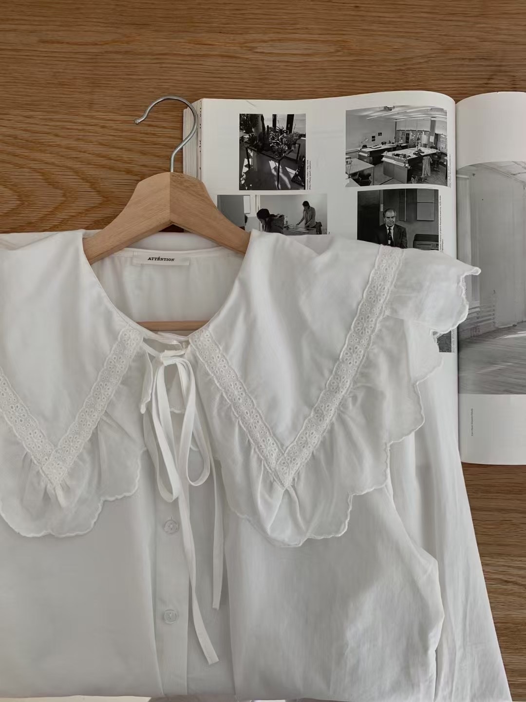ATTENTION-어텐션-T東大門實拍女裝新品職業真品襯衫蕾絲衫NUMBERING/ATTENTION襯衫/蕾絲衫