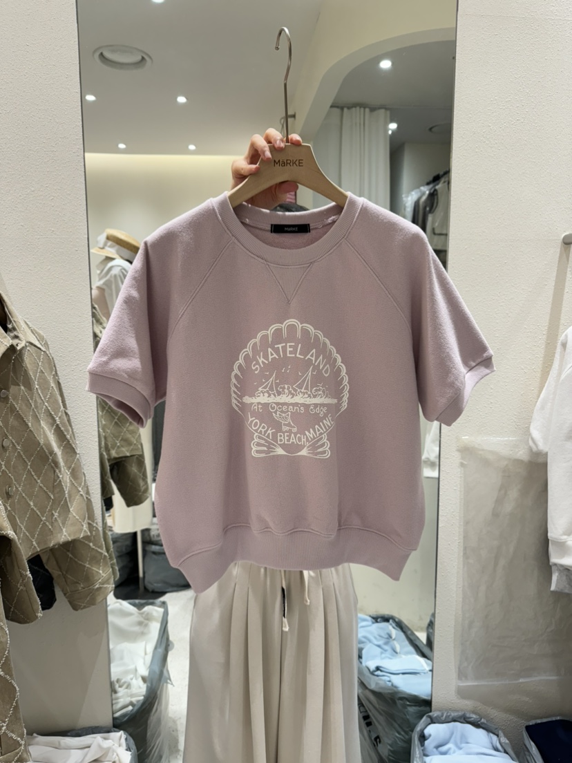 MARKE-P韓國直郵女裝新品人氣熱賣25春夏真品推薦職業休閑T恤MARKE-PT恤圖色2