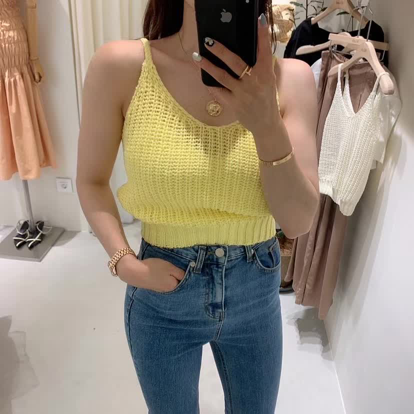 RIAH韓國直郵㊣女裝新品職業時尚熱賣休閑推薦人氣吊帶背心RIAH吊帶/背心