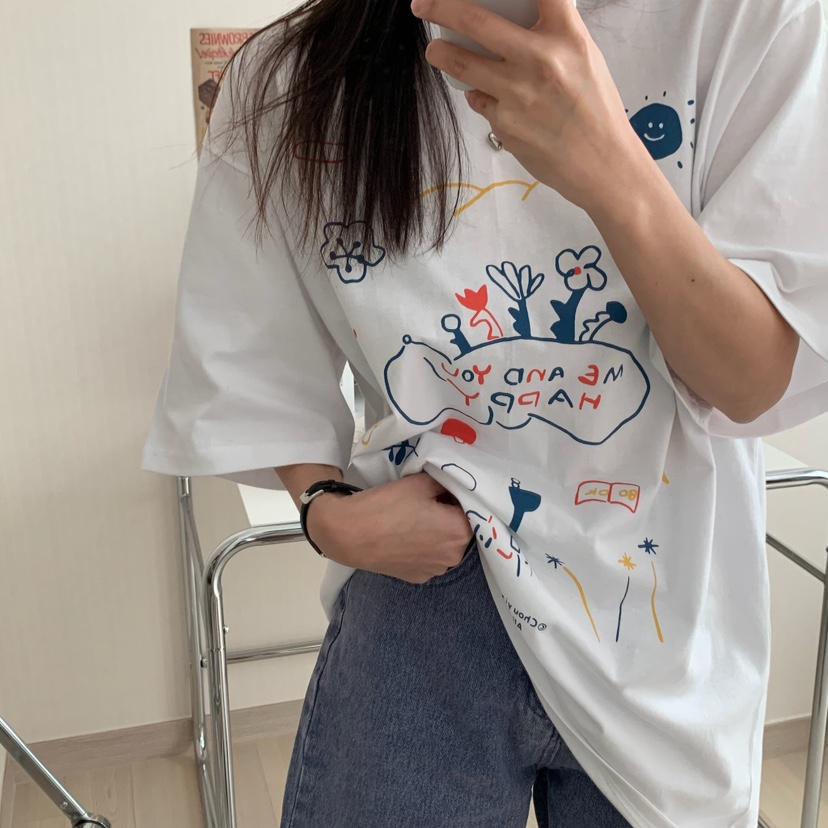 FROMJINI韓國直郵㊣東大門實拍女裝新款人氣職業休閑時尚T恤FROMJINIT恤