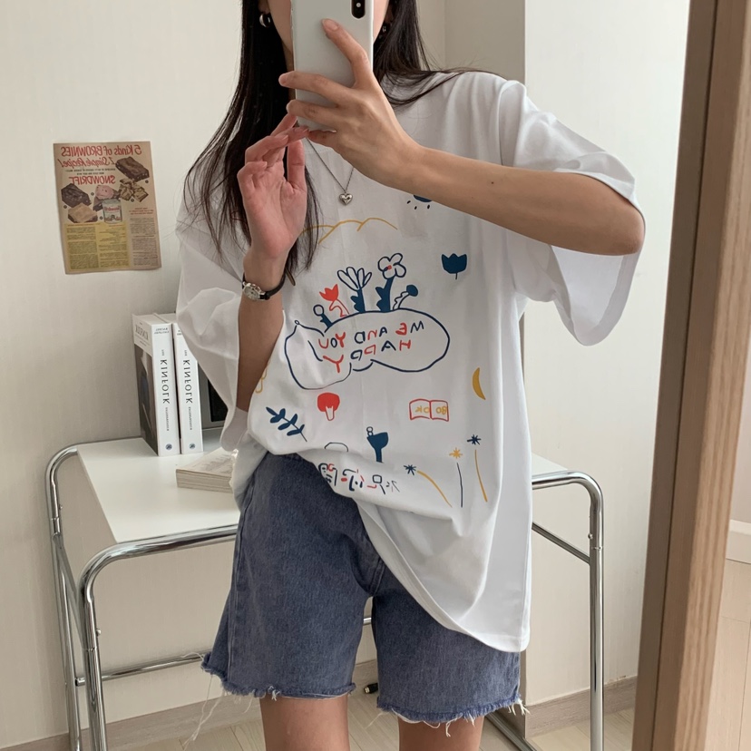 FROMJINI韓國直郵㊣東大門實拍女裝新款人氣職業休閑時尚T恤FROMJINIT恤