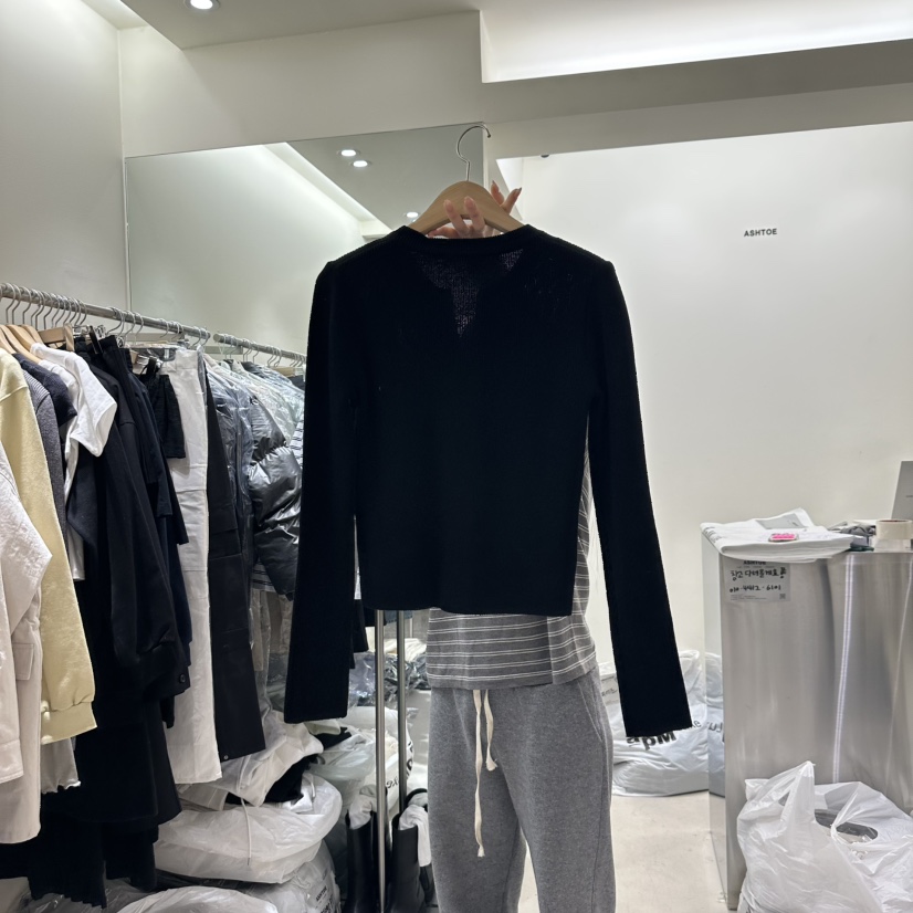 ASHTOE韓國直郵㊣女裝新品推薦休閑時尚熱賣25春夏針織衫拉鏈ASHTOE針織衫