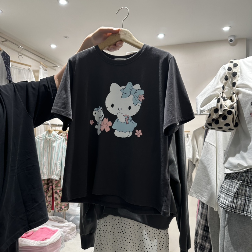 J.BALLOON韓國㊣直郵東大門代購女裝新品時尚職業熱賣休閑T恤J.BALLOONT恤圖色2