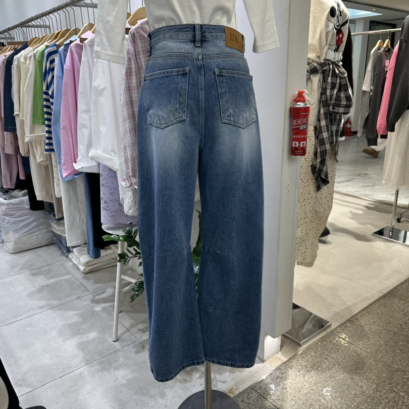 EN.U直郵韓國代購㊣女裝新品25春夏熱賣時尚休閑職業牛仔褲EN.U牛仔褲