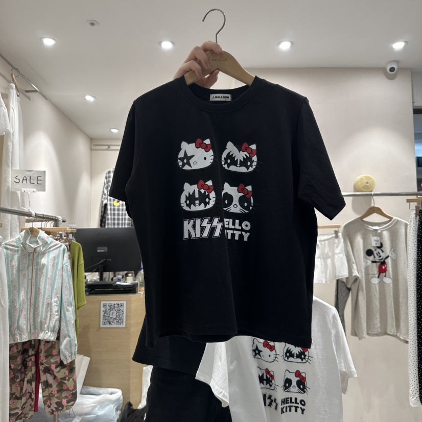J.BALLOON韓國直郵㊣女裝新品休閑熱賣職業推薦25春夏時尚T恤J.BALLOONT恤圖色2
