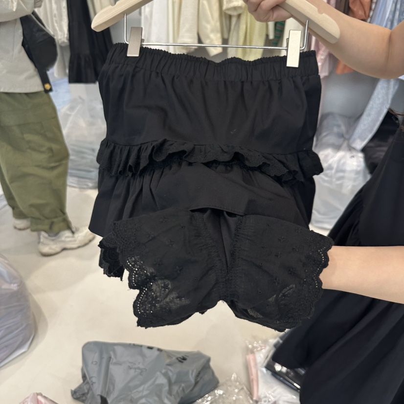 BREAD韓國直郵㊣女裝新品職業熱賣推薦人氣25春夏休閑裙褲蕾絲BREAD裙褲
