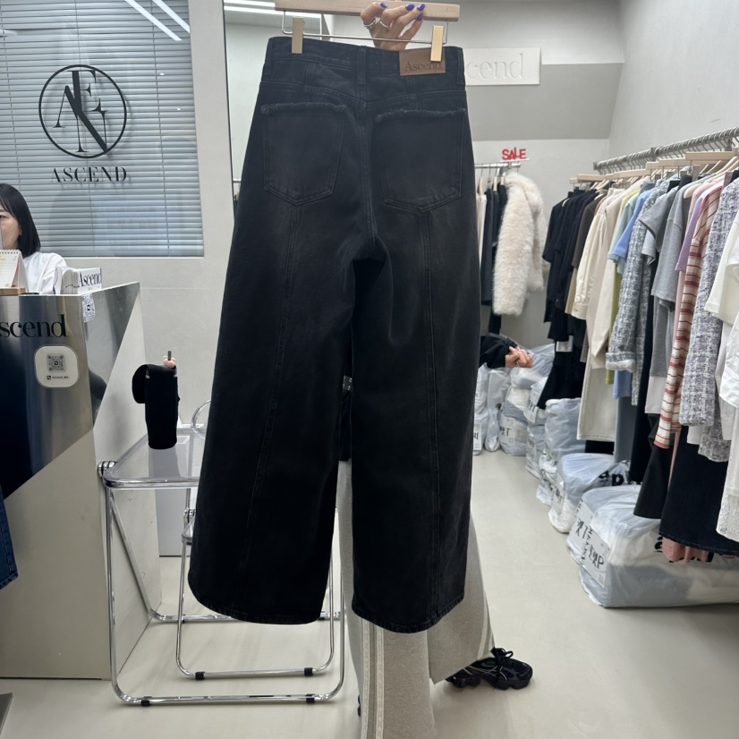 ASCEND韓國直郵㊣東大門實拍女裝新品職業休閑推薦25春夏牛仔褲ASCEND牛仔褲