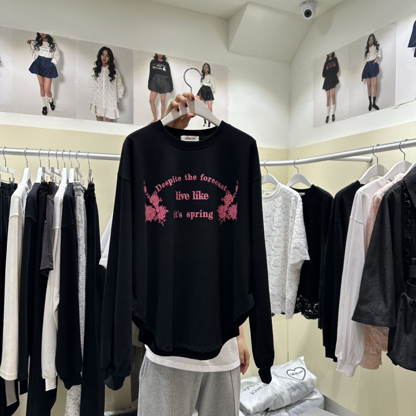 OREUM韓國㊣直郵東大門代購女裝新品時尚休閑推薦人氣長袖T恤OihEum長袖T恤圖色3