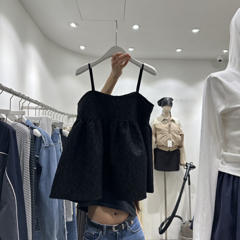 INNI韓國㊣直郵東大門代購女裝新品時尚熱賣25春夏吊帶背心inni吊帶/背心