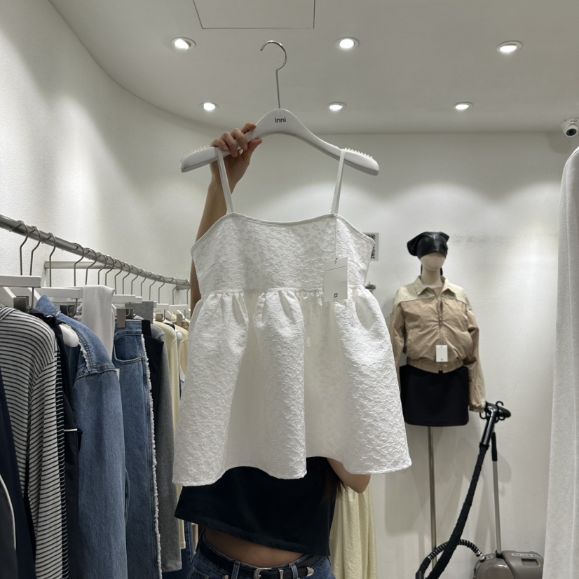 INNI韓國㊣直郵東大門代購女裝新品時尚熱賣25春夏吊帶背心inni吊帶/背心