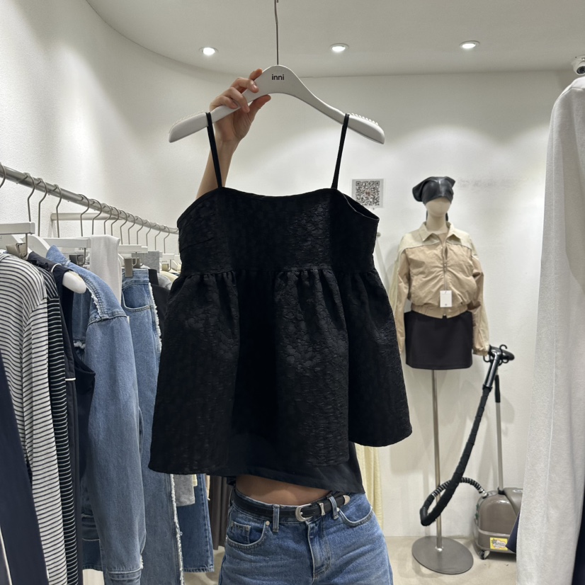INNI韓國㊣直郵東大門代購女裝新品時尚熱賣25春夏吊帶背心inni吊帶/背心圖色2