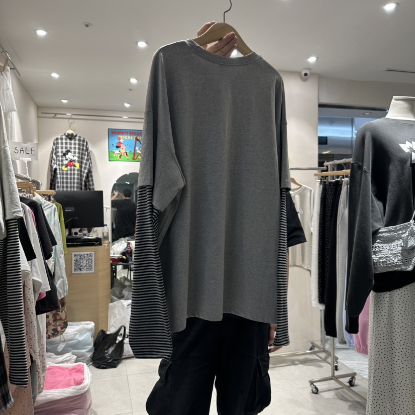 J.BALLOON韓國㊣直郵東大門代購女裝新品人氣長袖T恤假兩件J.BALLOON長袖T恤