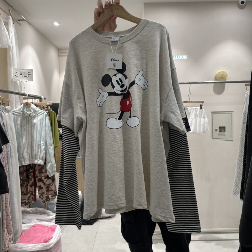 J.BALLOON韓國㊣直郵東大門代購女裝新品人氣長袖T恤假兩件J.BALLOON長袖T恤圖色3