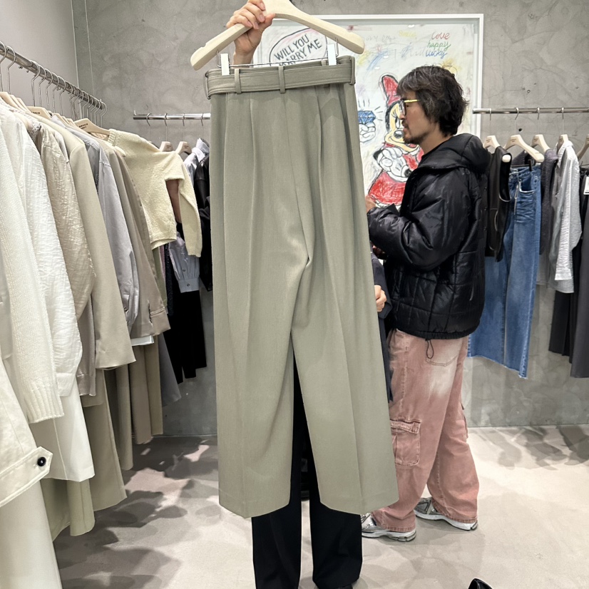 LAMAGIEPIE直郵韓國代購㊣女裝新款推薦人氣熱賣休閑褲含腰帶LAMAGIE GREY休閑褲