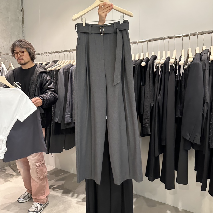 LAMAGIEPIE直郵韓國代購㊣女裝新款推薦人氣熱賣休閑褲含腰帶LAMAGIE GREY休閑褲圖色3