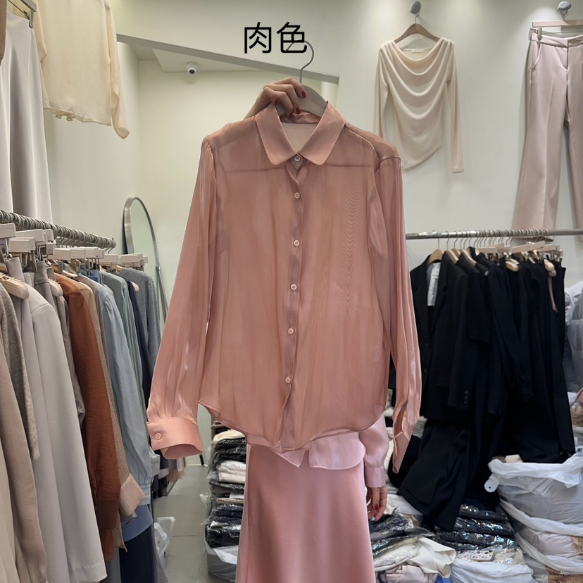 THE LOW直郵韓國代購㊣女裝新品25春夏時尚人氣襯衫蕾絲衫THE LOW襯衫/蕾絲衫