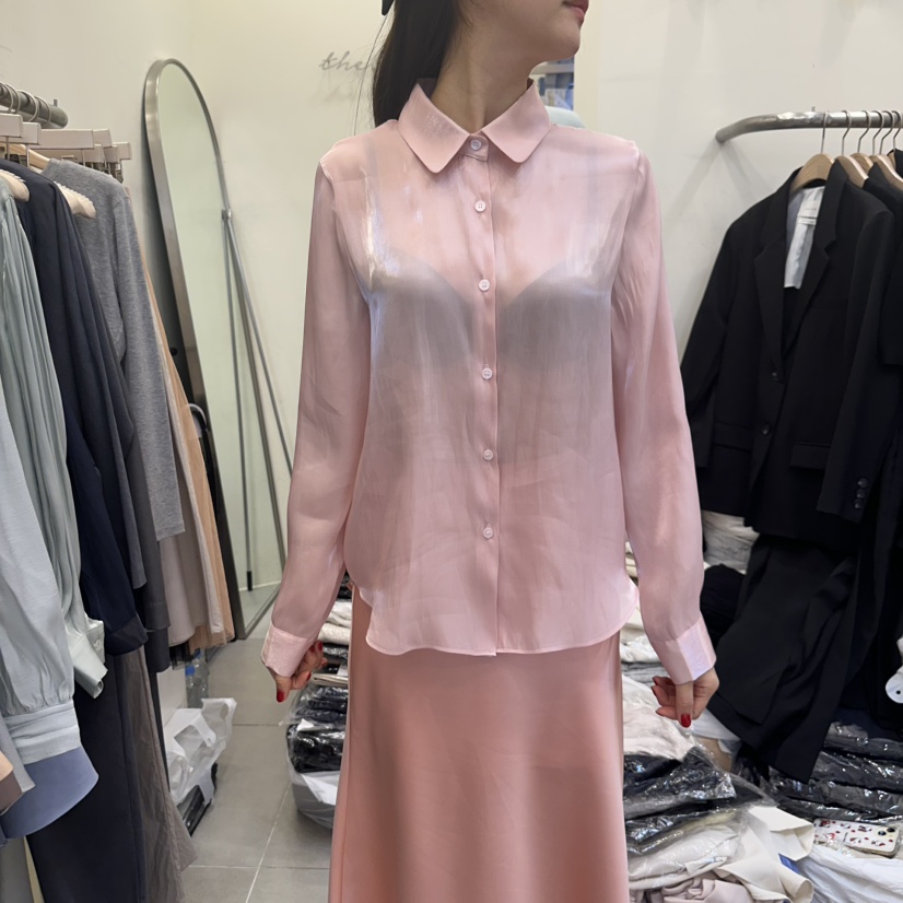 THE LOW直郵韓國代購㊣女裝新品25春夏時尚人氣襯衫蕾絲衫THE LOW襯衫/蕾絲衫圖色6
