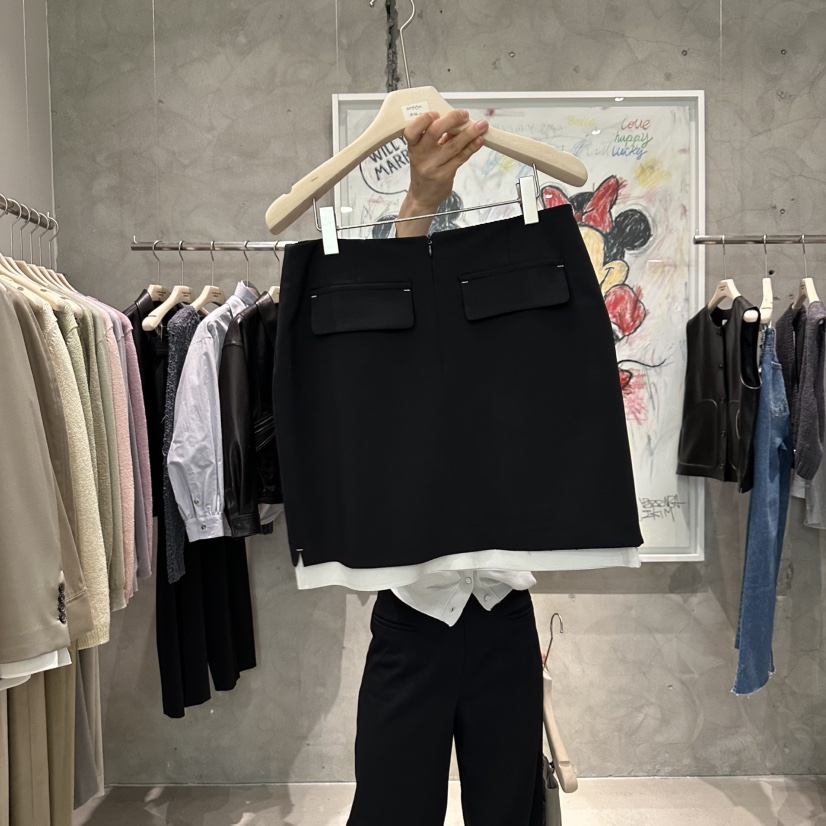 LAMAGIEPIE東大門實拍女士新品真品職業25春夏休閑熱賣短裙LAMAGIE GREY短裙