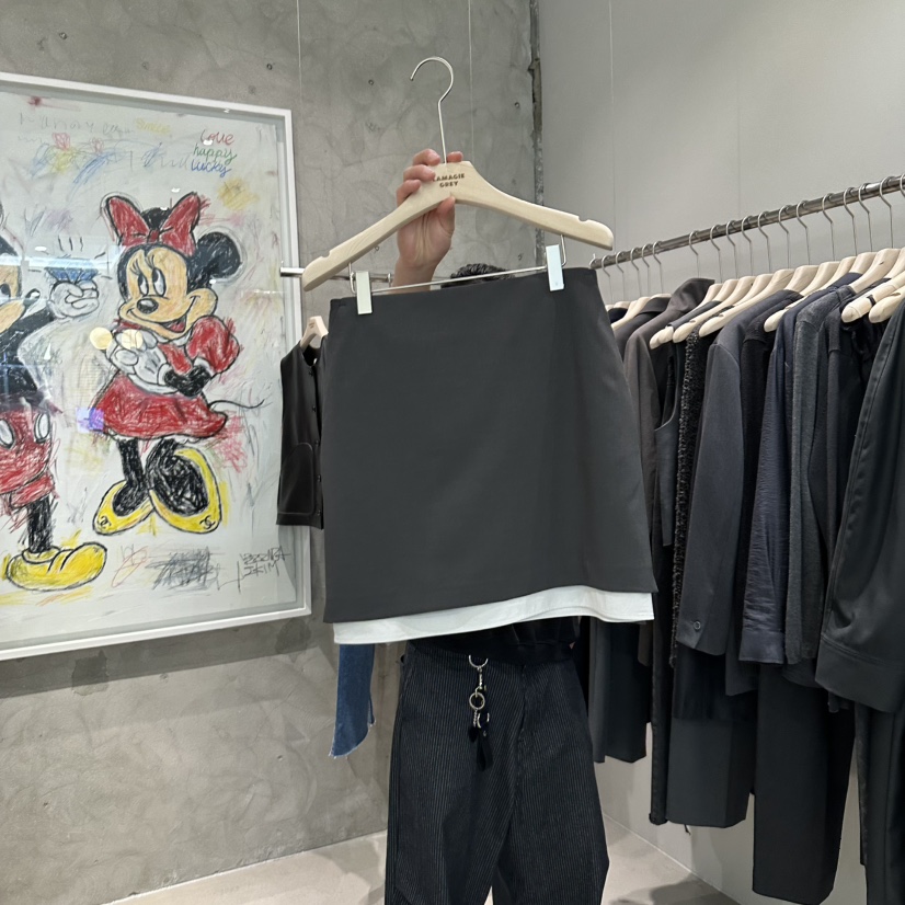 LAMAGIEPIE東大門實拍女士新品真品職業25春夏休閑熱賣短裙LAMAGIE GREY短裙圖色1