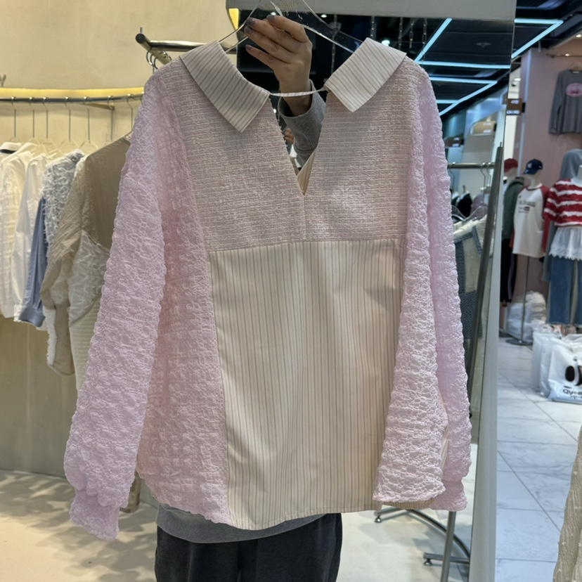 ECHOPARTY韓國直郵女士新品真品人氣休閑熱賣時尚襯衫蕾絲衫ECHOPARTY襯衫/蕾絲衫