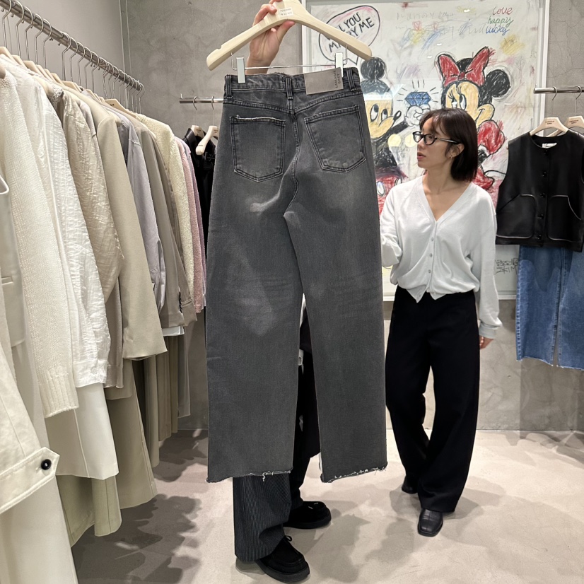 LAMAGIEPIE東大門實拍女裝新品休閑時尚人氣熱賣推薦牛仔褲LAMAGIE GREY牛仔褲