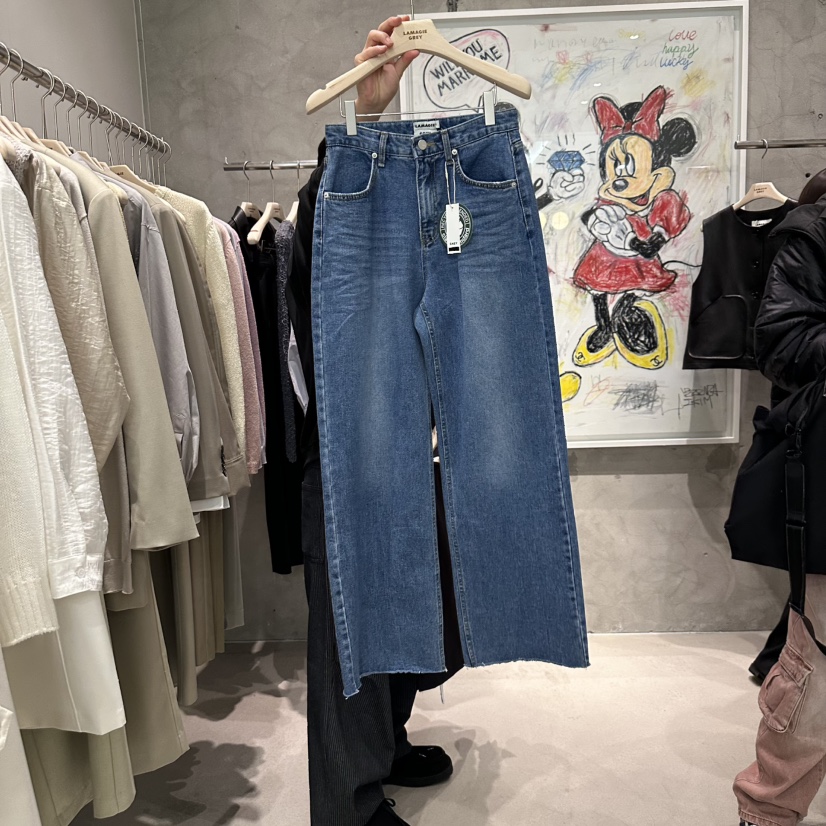 LAMAGIEPIE東大門實拍女裝新品休閑時尚人氣熱賣推薦牛仔褲LAMAGIE GREY牛仔褲