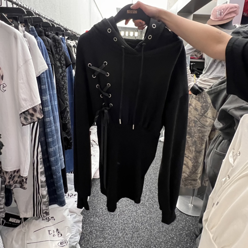 NUEUN東大門代購女士新品真品推薦職業休閑時尚25春夏連衣裙連帽NUEUN/SEEOT連衣裙圖色2