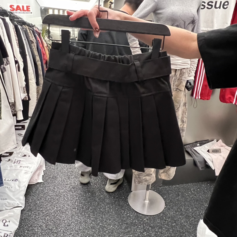 NUEUN韓國直郵女裝新品休閑推薦職業真品人氣25春夏短裙含腰帶NUEUN/SEEOT短裙