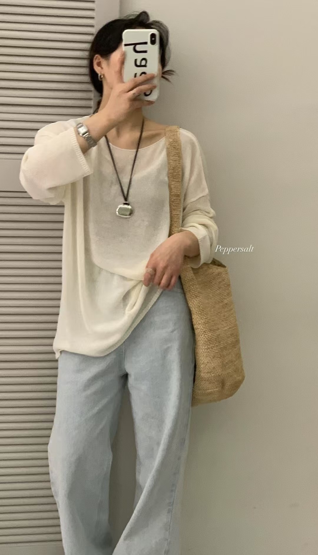 PEPPER 페페韓國直郵㊣東大門實拍女裝新款時尚針織衫亞麻PEPPER-OT針織衫圖色2