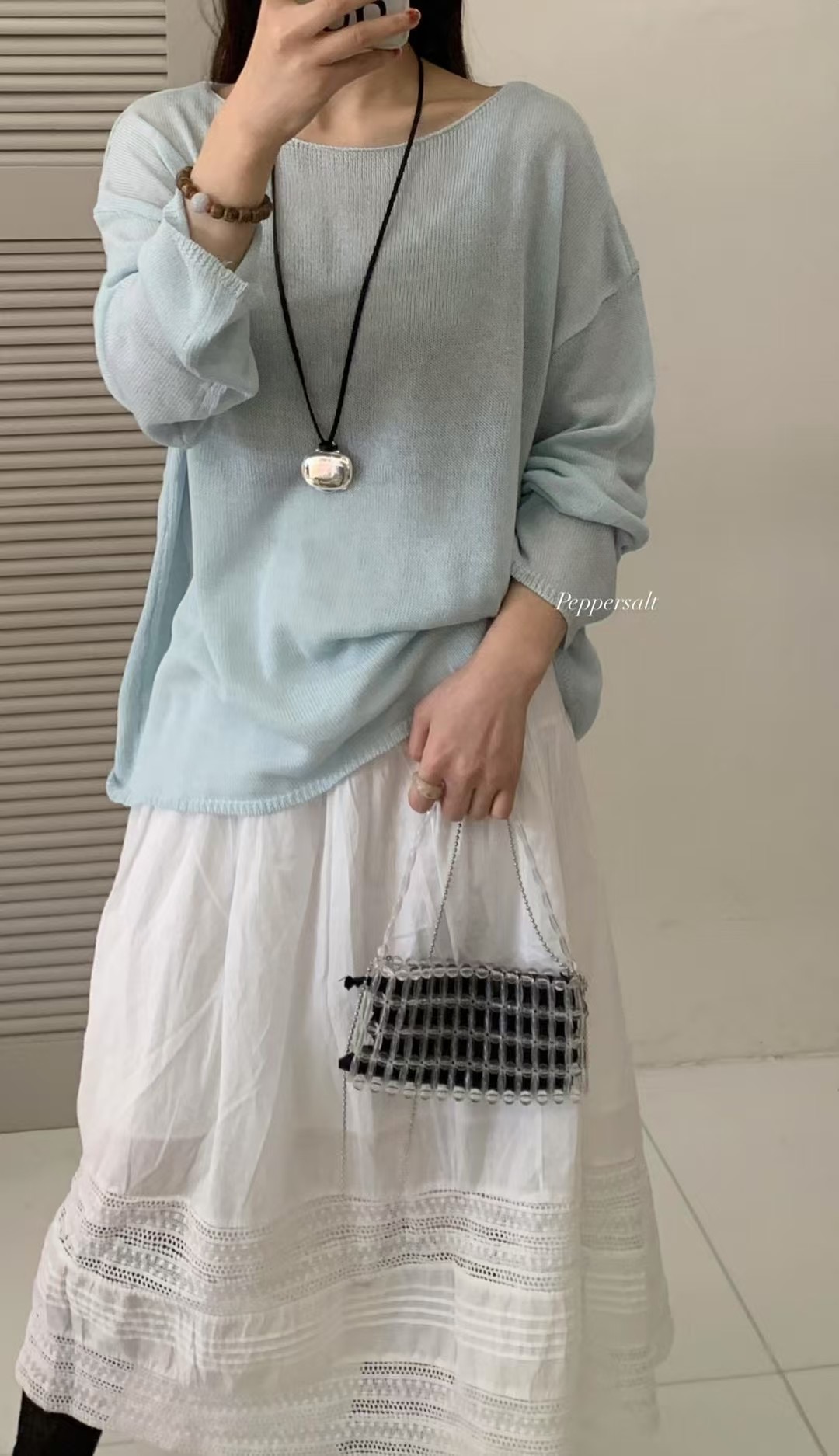 PEPPER 페페韓國直郵㊣東大門實拍女裝新款時尚針織衫亞麻PEPPER-OT針織衫圖色4