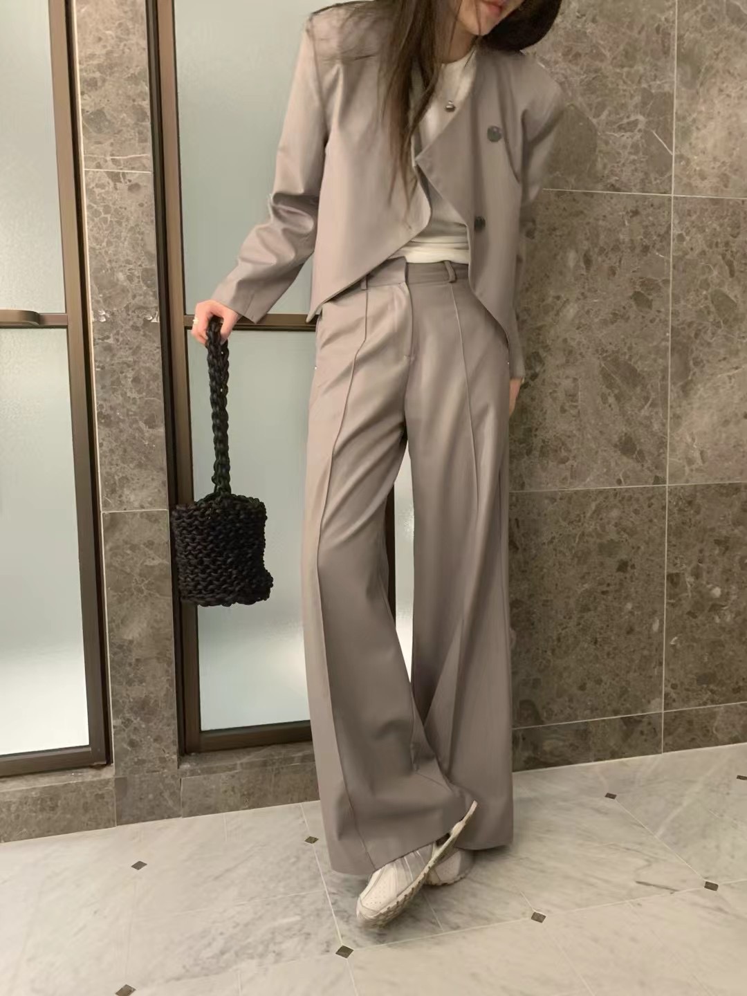 ONDA韓國㊣直郵東大門代購女裝新款熱賣人氣職業推薦休閑褲ONDA休閑褲圖色2左一色