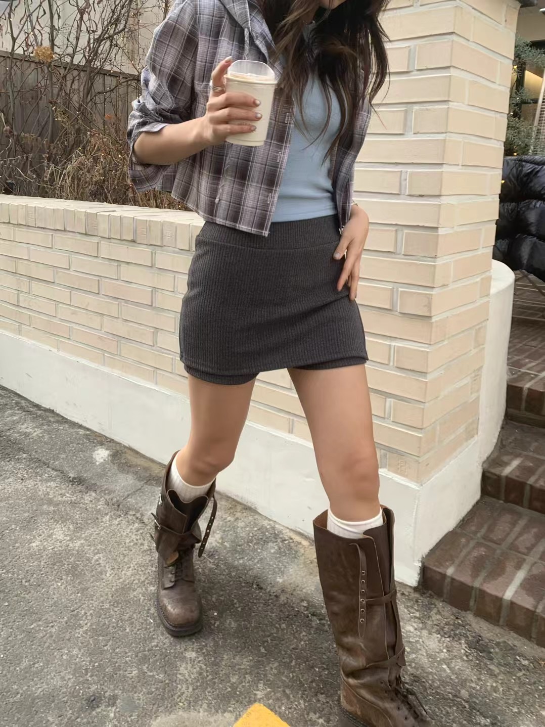 ONDA韓國直郵㊣女裝新品職業人氣休閑時尚熱賣推薦25春夏裙褲ONDA裙褲圖色2