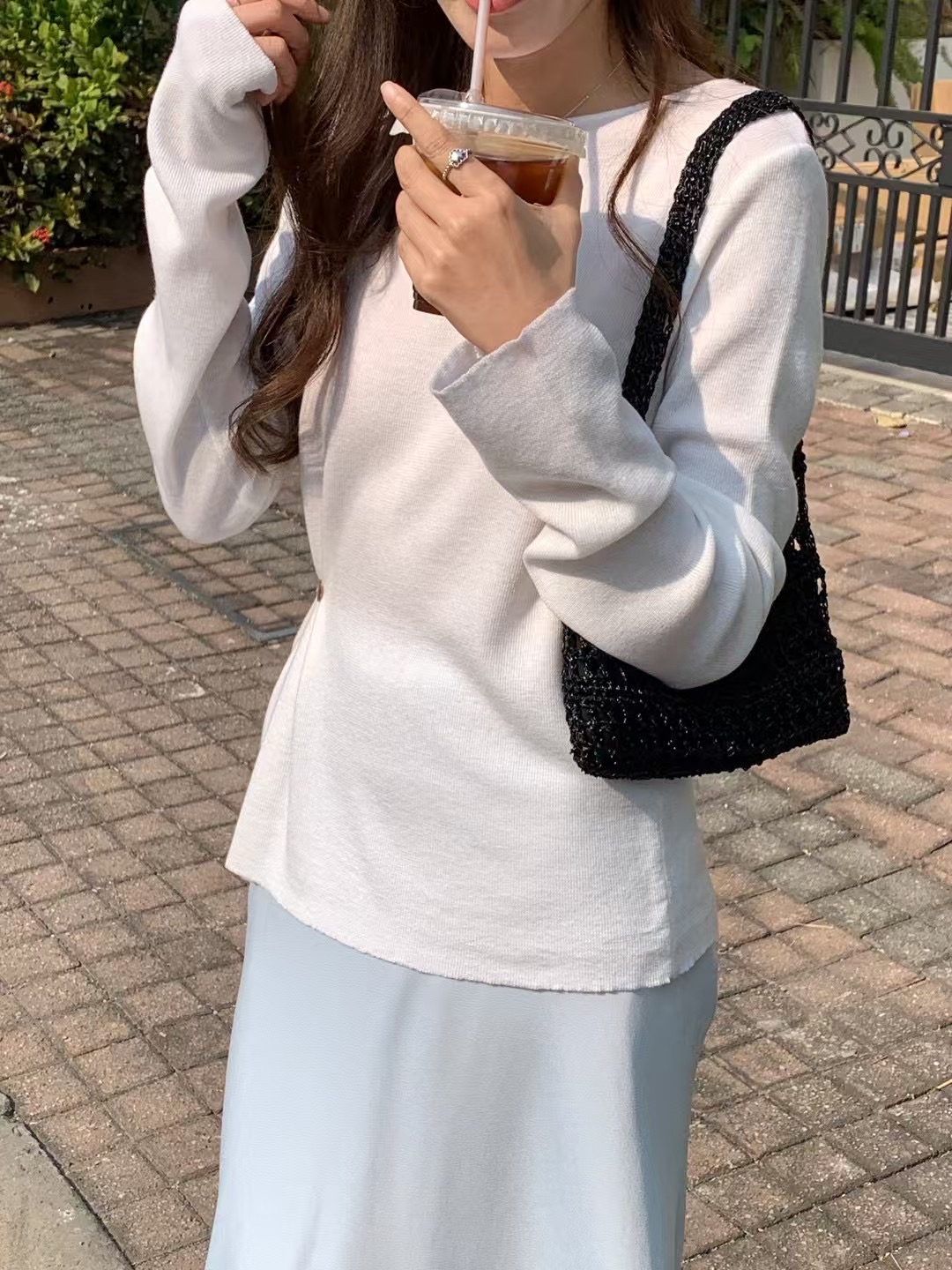 VERA直郵韓國代購㊣女裝新品休閑25春夏時尚人氣熱賣針織衫VERA針織衫圖色1