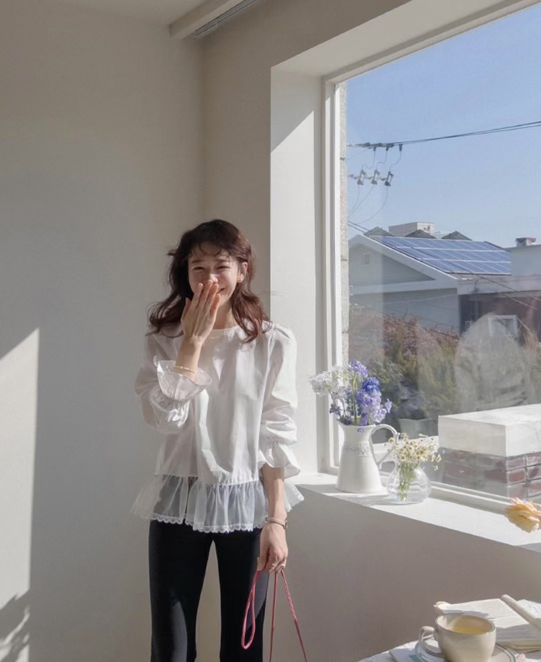 PEPPER 페페韓國直郵㊣女裝新款25春夏推薦時尚襯衫蕾絲衫PEPPER-OT襯衫/蕾絲衫